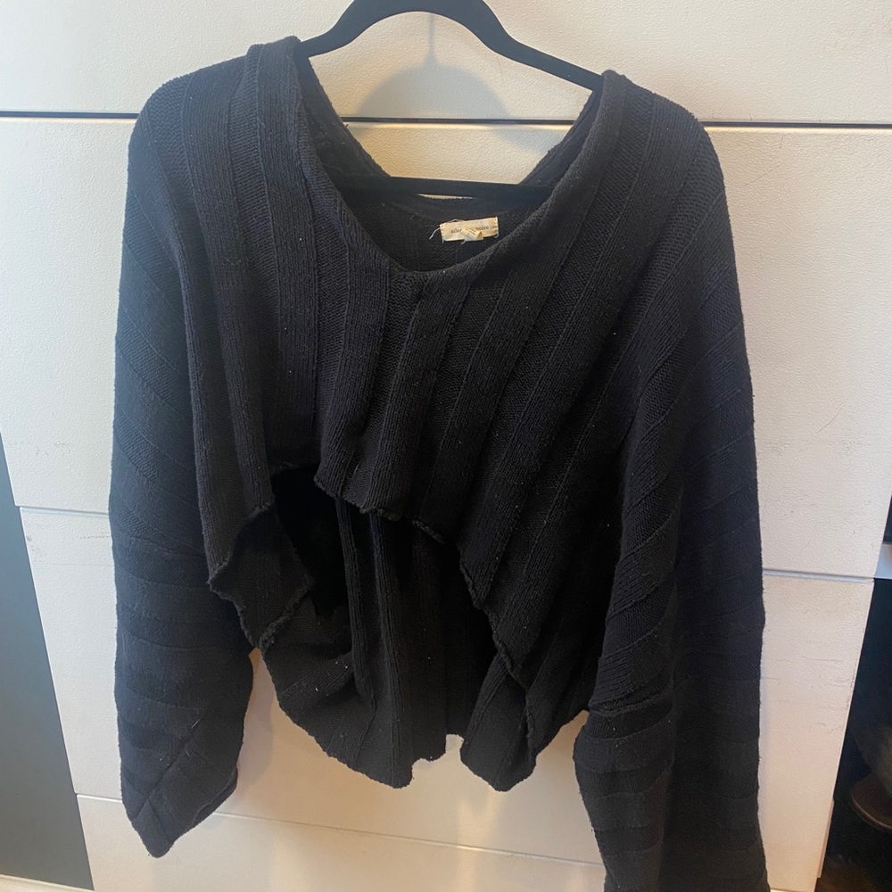 Distressed Cropped Sweater